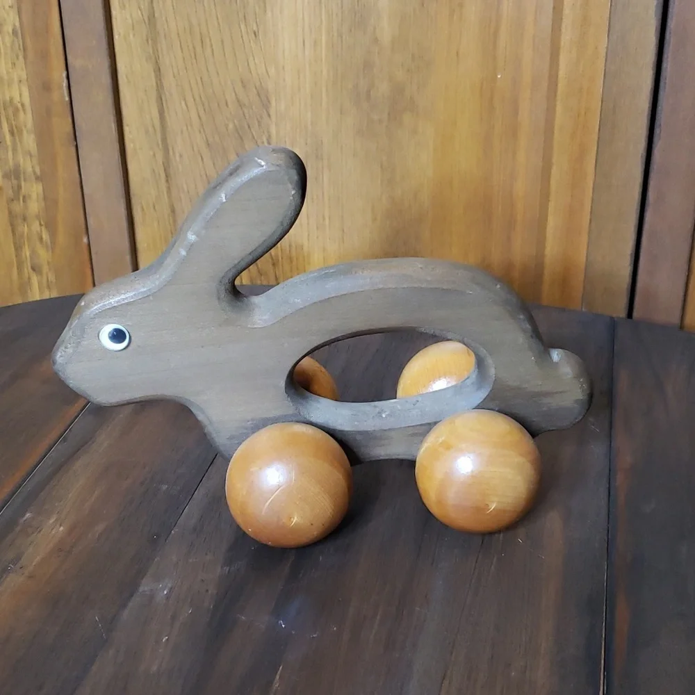Wooden Rabbit Roller Back Massager
